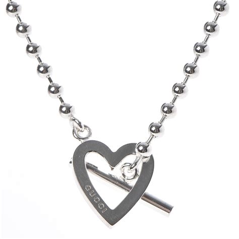 gucci crystal heart|gucci toggle heart necklace.